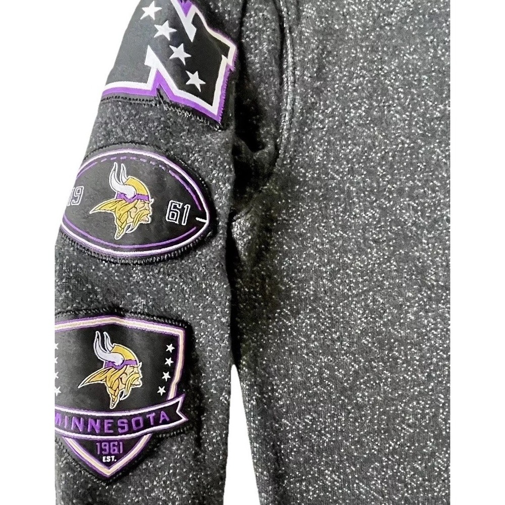 Minnesota Vikings Appliqué Sweatshirt Crewneck NFL‎ Team Apparel Mens M Patches